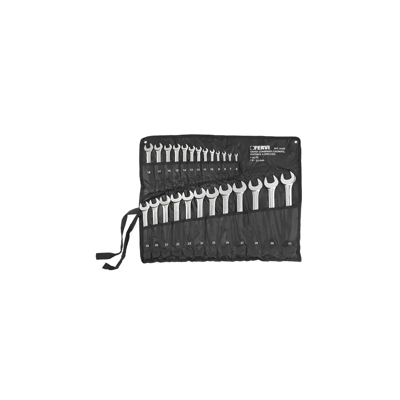 FERVI Serie 25 Chiavi Combinate Cromate Lucide 6-32mm - 0208 Veilige Betaling