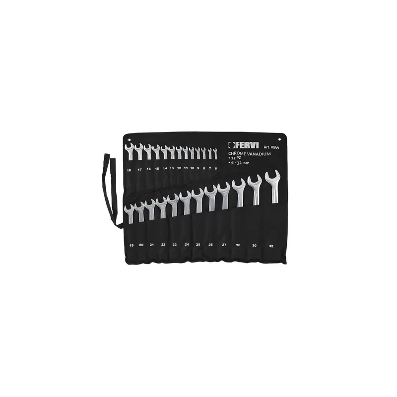 FERVI Serie 25 Chiavi Combinate Satinate Testa Inclinata - 0544 Op = Op