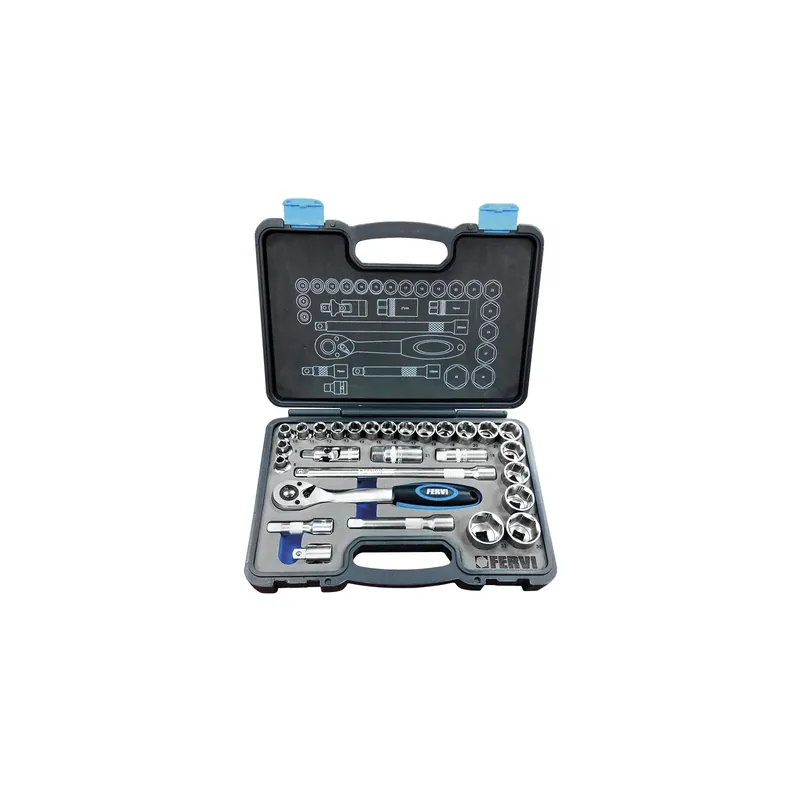 Flitsaanbieding FERVI Serie Chiavi a Bussola 1/2" 8-32mm con Cricchetto - S328