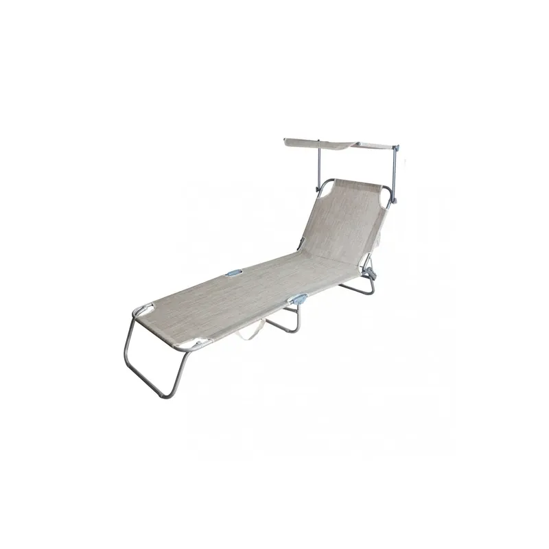 Bestseller Brandina da spiaggia rimini con tettuccio in metallo e tessuto textilene beige