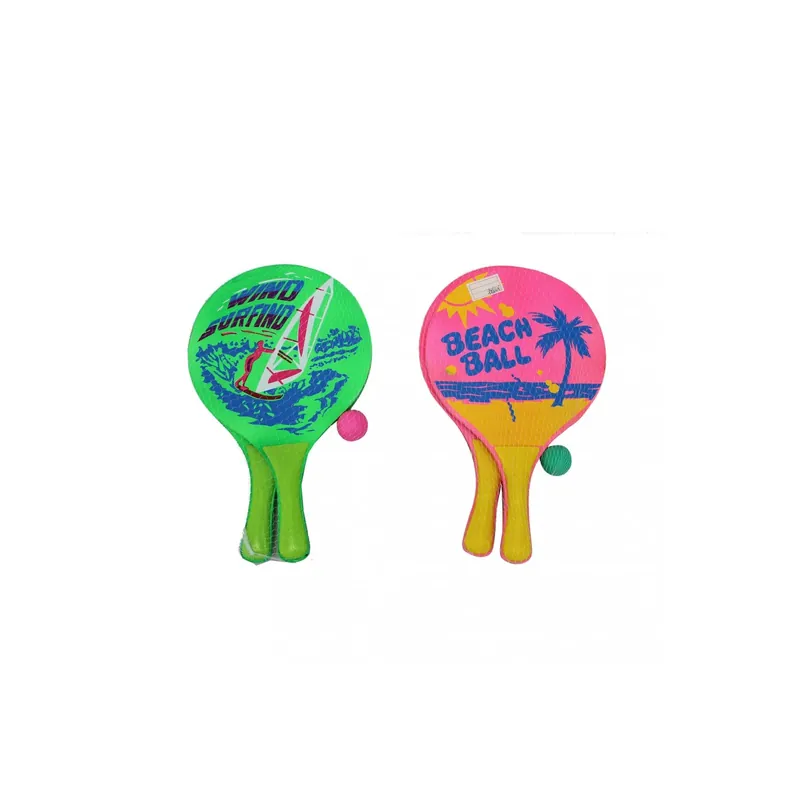 Seizoensaanbieding Set di racchette da spiaggia in mdf Ø 24 cm