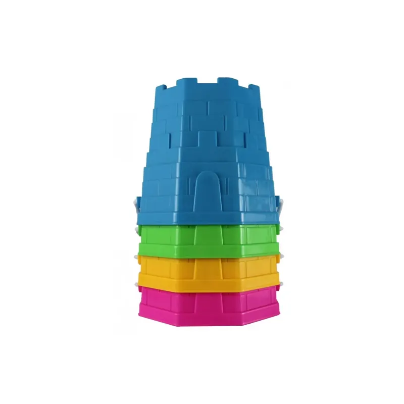 Secchiello a castello in plastica 18,5 x 18,5 cm Weekendaanbieding
