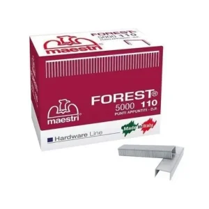Gratis Retour Punti metallici per fissatrici Maestri 110 FOREST 1101205 (5000 pz) r r r Punti metallici per fissatrici manuali ed elettriche della serie Fastening Line di Romeo Maestri. r Sono stati realizzati con un‘ottima materia prima, l‘eccellente fabbricazione e il taglio delle punte permettono una giusta penetrazione nei diversi materiali. r Scatola da 5000 punti r r r
FISSATRICI compatibili r r r ROCAMATICA 114 r ROCAMA 10 S /A r ROCAMA 10 C /A r ROCAMA JR DUO 110 r ROCAMA 14 114 r ROCAMA 16 116B r ROCAMA 20 120B r TECNICA 8 108 r TECNICA 14 114 r DUO TAK 110 r COMBI TAK 114 r MULTI TAK 114 r PLURI TAK 114 r LKT 120 r ECOTAK 114B r r
", "sku" "00328258", "brand" { "@type" "Thing", "name" "MAESTRI ROMEO" }, "offers" { "@type" "Offer", "priceCurrency" "EUR", "price" "10.35", "itemCondition" "http //schema.org/NewCondition", "availability" "http //schema.org/InStock", "url" "https //www.toolshopitalia.it/shop/utensileria/punti-metallici-per-fissatrici-maestri-110-forest-1101205-5000-pz", "seller" { "@type" "Organization", "name" "ToolShop Italia - Ferramenta Online" } }
}