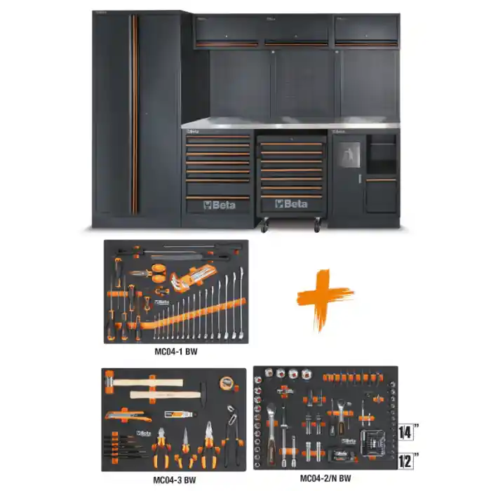 Arredo officina Beta C45PRO X/196UT con assortimento 196 utensili - 045001987 Lage Kosten