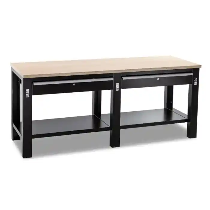 Merkproduct Banco da lavoro con piano in legno Usag 506 TLC (2m)