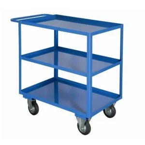Koopje Carrello portatutto 3 ripiani ruote con freno in gomma piena ø 125 mm Carmeccanica 040AFR