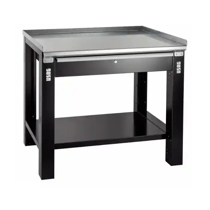 Nieuw Banco da lavoro con piano in acciaio con cassetti Usag 506TAC (1m)