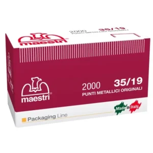 Punti metallici ramati per aggraffatrici MAESTRI 35 /19 1107005 (2000 pezzi) r r r Confezione da 2000 punti in filo metallico con punta a scalpello 35 /19 Maestri r r r
Adatti per aggraffatrici Maestri pneumatiche modello r r r Roama r Romabox r Elpabox r Eccellente fabbricazione con particolare accuratezza all‘angolo di piega ed alla simmetria del punto. r r
", "sku" "09515062", "brand" { "@type" "Thing", "name" "MAESTRI ROMEO" }, "offers" { "@type" "Offer", "priceCurrency" "EUR", "price" "15.80", "itemCondition" "http //schema.org/NewCondition", "availability" "http //schema.org/InStock", "url" "https //www.toolshopitalia.it/shop/utensileria/punti-metallici-ramati-per-aggraffatrici-maestri-35-19-1107005", "seller" { "@type" "Organization", "name" "ToolShop Italia - Ferramenta Online" } }
} Nieuw