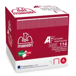 Punti metallici per fissatrici manuali ed elettriche Maestri 114AP - 1101209 (5000 pezzi) r r r Resistenza filo R = 100÷125 Kg /mm2 r Larghezza corona 10,05 mm r Altezza 14 mm r Punti per listello 100 r Filo metallico galvanizzato trattato ad alta resistenza. r Finitura Zincato r r
", "sku" "00328647", "brand" { "@type" "Thing", "name" "MAESTRI ROMEO" }, "offers" { "@type" "Offer", "priceCurrency" "EUR", "price" "12.45", "itemCondition" "http //schema.org/NewCondition", "availability" "http //schema.org/InStock", "url" "https //www.toolshopitalia.it/shop/utensileria/punti-metallici-per-fissatrici-maestri-114ap-1101209-5000-pz", "seller" { "@type" "Organization", "name" "ToolShop Italia - Ferramenta Online" } }
} Superprijs