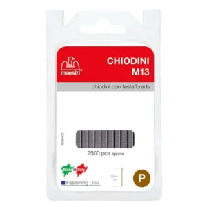 Beste Prijs Chiodi zincati M13 per fissatrici MAESTRI RO-MA 1130801 (2500 pz) r r r Blister 2500 pezzi. r Resistenza filo R = 100÷115 Kg /mm2 r Chiodini per listello 50 r Finitura zincato r r
", "sku" "00392112", "brand" { "@type" "Thing", "name" "MAESTRI ROMEO" }, "offers" { "@type" "Offer", "priceCurrency" "EUR", "price" "10.10", "itemCondition" "http //schema.org/NewCondition", "availability" "http //schema.org/InStock", "url" "https //www.toolshopitalia.it/shop/utensileria/chiodi-zincati-m13-per-fissatrici-maestri-ro-ma-1130801-2500-pz", "seller" { "@type" "Organization", "name" "ToolShop Italia - Ferramenta Online" } }
}