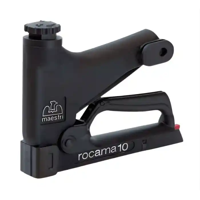 Fissatrice manuale Maestri ROCAMA 10 - 110 /SA metal black r r r Corpo in lega speciale in alluminio. r Caricamento sottobanchina. r Impugnatura ergonomica. r Regolatore di potenza r Attacco rapido alla cintura r r r
La fissatrice ROCAMA 10 è ideale per r r r Assemblaggio di telai e cornici. r Lavori di decorazione. r Fissare tappezzeria, ricoperture di divani e mobili. r Ideale per tutti i tipi di carta e stoffa, per allestimenti stands, arredamento negozi, interni di case, roulottes, campers. r r r r
", "sku" "09669154", "brand" { "@type" "Thing", "name" "MAESTRI ROMEO" }, "offers" { "@type" "Offer", "priceCurrency" "EUR", "price" "62.75", "itemCondition" "http //schema.org/NewCondition", "availability" "http //schema.org/InStock", "url" "https //www.toolshopitalia.it/shop/utensileria/fissatrice-manuale-maestri-rocama-110-sa-0104110", "seller" { "@type" "Organization", "name" "ToolShop Italia - Ferramenta Online" } }
} Gecertificeerd