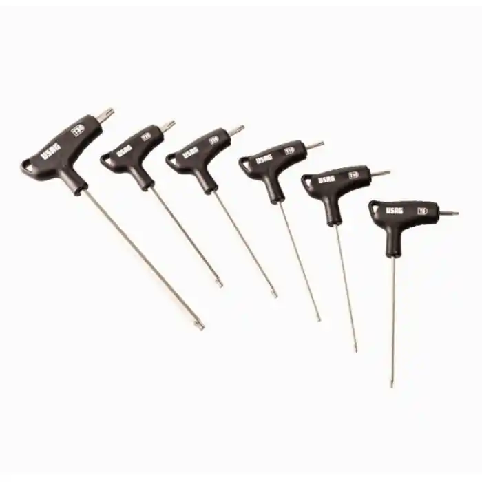 Serie 6 chiavi maschio TORX con impugnatura Usag 280 HXTX/SE6 X-Grip Betrouwbaar