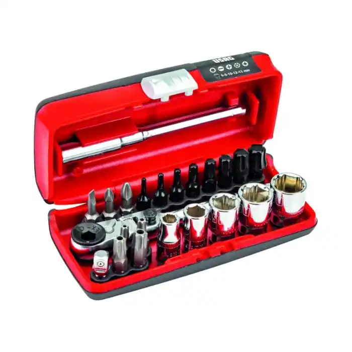 Assortimento bussole esagonali + inserti avvitare X-Grip Usag 609 1/4" SKX - 23 pezzi Beperkt Aanbod