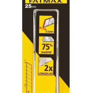 Favoriet Set 10 lame a spezzare 25 mm Stanley FATMAX 2-11-725 per coltello cutter r r r Larghezza mm 25 r Spessore mm. 0,7 r Lunghezza mm 140 r 7 elementi a spezzare r Lama dalle caratteristiche uniche la durata è il 50% in più rispetto ad una lama tradizionale r Codice prodotto 2-11-725 r r
", "sku" "09599468", "brand" { "@type" "Thing", "name" "STANLEY" }, "offers" { "@type" "Offer", "priceCurrency" "EUR", "price" "15.65", "itemCondition" "http //schema.org/NewCondition", "availability" "http //schema.org/InStock", "url" "https //www.toolshopitalia.it/shop/coltelli-cutter/lame-cutter-10-pz-a-spezzare-25-mm-stanley-fatmax-2-11-725", "seller" { "@type" "Organization", "name" "ToolShop Italia - Ferramenta Online" } }
}