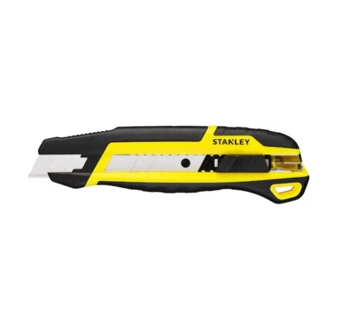 Coltello cutter Stanley STHT10501-1 con larghezza lama da 18 mm r r r Cutter in materiale sintetico con sistema spezzalama integrato, veloce, semplice e sicuro. r Il colore a contrasto permette di comprendere in maniera intuitiva il funzionamento del meccanismo. r La linea tracciata sulla punta del cutter indica dove posizionare la lama per il taglio del segmento. r La barra portalama è in acciaio inox di lunga durata. r Caricamento della lama con magnete e foro per il laccetto, sono ulteriori elementi di sicurezza. r Ergonomia dell‘impugnatura ottimizzata che consente una presa sicura. r r r
Altre caratteristiche r r r Il cursore di scorrimento permette un posizionamento veloce della lama. r La barra portalama è in acciaio inox di lunga durata. r Lunghezza del prodotto 155 mm r Larghezza della lama 18 mm r r
", "sku" "09799127", "brand" { "@type" "Thing", "name" "STANLEY" }, "offers" { "@type" "Offer", "priceCurrency" "EUR", "price" "8.00", "itemCondition" "http //schema.org/NewCondition", "availability" "http //schema.org/InStock", "url" "https //www.toolshopitalia.it/shop/coltelli-cutter/coltello-cutter-stanley-stht10501-1-con-lama-18-mm", "seller" { "@type" "Organization", "name" "ToolShop Italia - Ferramenta Online" } }
} Seizoensaanbieding