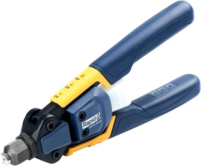 Rivettatrice Rapid RP100 MULTI per rivetti a strappo da 3,2 a 4,8 mm con moltiplicatore di potenza Favoriet