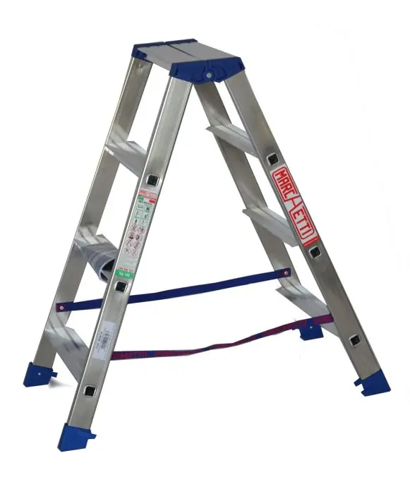 Favoriet Scala in alluminio doppia salita Marchetti Gaudì 21124 con 4 gradini (3 + pedana) altezza max 1,00 m r r r r 4 gradini (3 + pedana) r r H mt 1,00 r r r
Scala professionale in alluminio a doppia salita, con 4 gradini da mm 80 in entrambe le salite e montante mm 73x25. r r r Pianetto antiscivolo mm 380x175. r Resistente cerniera in mescola di nylon. r Tacchi antiscivolo per la massima aderenza al suolo. r Cinghie di sicurezza antiapertura maggiorate. r Etichette adesive con norme di riferimento e codice a barre. r Imballo in termoretraibile. r UNI EN 131, portata 150 Kg r r r r r r
", "sku" "09646520", "brand" { "@type" "Thing", "name" "MARCHETTI" }, "aggregateRating" { "@type" "AggregateRating", "ratingValue" "5.00", "reviewCount" "1" }, "offers" { "@type" "Offer", "priceCurrency" "EUR", "price" "112.00", "itemCondition" "http //schema.org/NewCondition", "availability" "http //schema.org/InStock", "url" "https //www.toolshopitalia.it/shop/scale-e-ponteggi/scala-in-alluminio-doppia-salita-marchetti-gaudi-4-gradini-1-00-m", "seller" { "@type" "Organization", "name" "ToolShop Italia - Ferramenta Online" } }
}