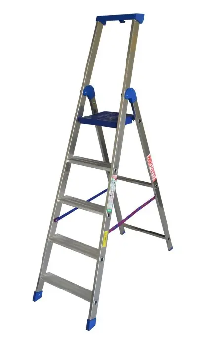 Favoriet Scala in alluminio Marchetti Climb Evo 5 gradini (4 gradini + pedana) m 2,00 r r r Codice prodotto 20874 r altezza massima della scala 2,00 m r altezza max del piano di lavoro 1,20 m r Gradini piani antisdrucciolo mm 80 r Dimensioni montanti mm 60x20 r Distanza tra i gradini mm 280 r Altezza parapetto cm 60 r r r
CARATTERISTICHE r r r Scala doppia in alluminio elettrosaldato a gradini piani (mm 80) ad un tronco di salita, provvista di piattaforma e guarda corpo. r Ideale per utilizzo professionale intensivo. r Il gradino piano è stato progettato appositamente per la comodità dell‘operatore. r La ribordatura permette di evitare rotture, torsioni e sfilamento accidentale del gradino. r Vaschetta portaoggetti con fori porta attrezzi e gancio portasecchio. r Piattaforma automatica mm 270x250. La piattaforma si blocca automaticamente durante l‘utilizzo tramite il gancio di sicurezza. r Tacchi antisdrucciolo. r Cinghie di sicurezza antiapertura maggiorate r Rinforzo tronco di sostegno (a partire dalla 8 gradini) r Spessore chiusa cm 15 r Etichette adesive con norme di riferimento e codice a barre r Imballo in termoretraibile r r r r
", "sku" "09637863", "brand" { "@type" "Thing", "name" "MARCHETTI" }, "aggregateRating" { "@type" "AggregateRating", "ratingValue" "5.00", "reviewCount" "2" }, "offers" { "@type" "Offer", "priceCurrency" "EUR", "price" "109.00", "itemCondition" "http //schema.org/NewCondition", "availability" "http //schema.org/InStock", "url" "https //www.toolshopitalia.it/shop/scale-e-ponteggi/scala-in-alluminio-marchetti-climb-evo-5-gradini-m2-00", "seller" { "@type" "Organization", "name" "ToolShop Italia - Ferramenta Online" } }
}