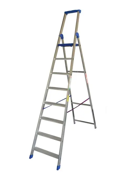 Lage Kosten Scala in alluminio Marchetti Climb Evo 8 gradini (7 gradini + pedana) 2,85 m r r r Codice prodotto 20877 r altezza massima della scala 2,85 m r altezza max del piano di lavoro 2,00 m r Gradini piani antisdrucciolo mm 80 r Dimensioni montanti mm 60x20 r Distanza tra i gradini mm 280 r Altezza parapetto cm 60 r r r
CARATTERISTICHE r r r Ideale per utilizzo professionale intensivo. r Il gradino piano è stato progettato appositamente per la comodità dell‘operatore. r La ribordatura permette di evitare rotture, torsioni e sfilamento accidentale del gradino. r Vaschetta portaoggetti con fori porta attrezzi e gancio portasecchio. r Piattaforma automatica mm 270x250. La piattaforma si blocca automaticamente durante l‘utilizzo tramite il gancio di sicurezza. r Tacchi antisdrucciolo. r Cinghie di sicurezza antiapertura maggiorate r Rinforzo tronco di sostegno (a partire dalla 8 gradini) r Spessore chiusa cm 15 r Etichette adesive con norme di riferimento e codice a barre r Imballo in termoretraibile r r
", "sku" "09646360", "brand" { "@type" "Thing", "name" "MARCHETTI" }, "aggregateRating" { "@type" "AggregateRating", "ratingValue" "5.00", "reviewCount" "3" }, "offers" { "@type" "Offer", "priceCurrency" "EUR", "price" "170.00", "itemCondition" "http //schema.org/NewCondition", "availability" "http //schema.org/InStock", "url" "https //www.toolshopitalia.it/shop/scale-e-ponteggi/scala-in-alluminio-marchetti-climb-evo-8-gradini-m2-85", "seller" { "@type" "Organization", "name" "ToolShop Italia - Ferramenta Online" } }
}