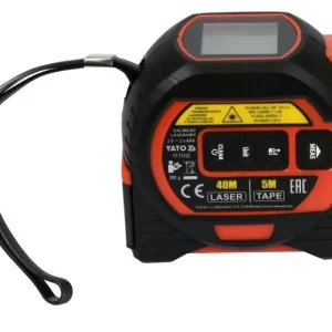 YATO YT-73122 Flessometro 5m x19 mm + misuratore Laser 0,2-40m Nieuw