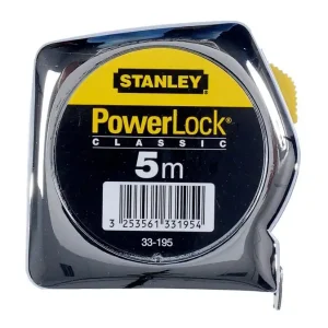 Direct Beschikbaar Flessometro Stanley Powerlock 1-33-195 5m r r r Cassa in Materiale Sintetico r Nastro in acciaio al carbonio rivestito in Mylar. r Clip di aggancio. r Peso del prodotto 256 g r Lunghezza nastro 5 m r Larghezza nastro 25 mm r Unità di misura Metrico r r
", "sku" "00152402", "brand" { "@type" "Thing", "name" "STANLEY" }, "offers" { "@type" "Offer", "priceCurrency" "EUR", "price" "22.65", "itemCondition" "http //schema.org/NewCondition", "availability" "http //schema.org/InStock", "url" "https //www.toolshopitalia.it/shop/strumenti-di-misura/flessometro-stanley-powerlock-1-33-195-5m", "seller" { "@type" "Organization", "name" "ToolShop Italia - Ferramenta Online" } }
}