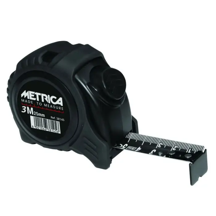 Flessometro autobloccante Metrica BLACK TAPE - 3m Speciale Aanbieding