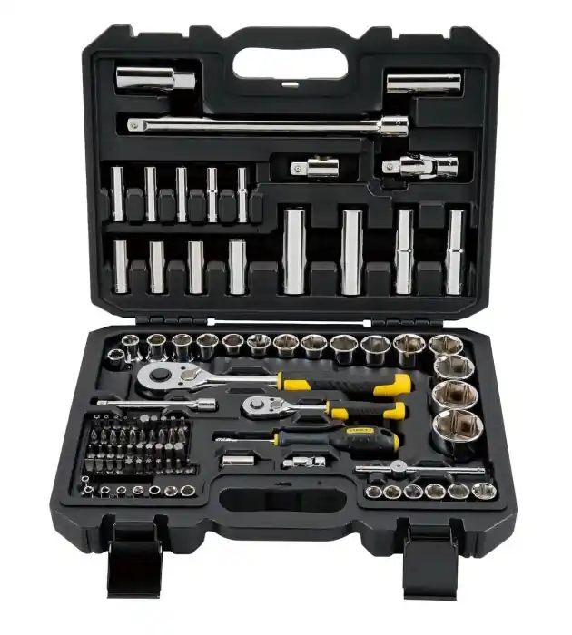 Rechtstreeks Van De Fabrikant Valigetta STANLEY STMT17379-1 chiavi a bussola 1/4"-1/2" e inserti avvitare 96 pezzi