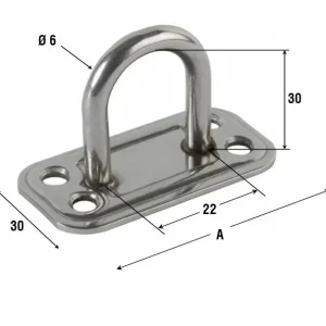 Cavallotto in acciaio inox maglia ø 6 mm Aldeghi 865IN2125 Uitverkoop