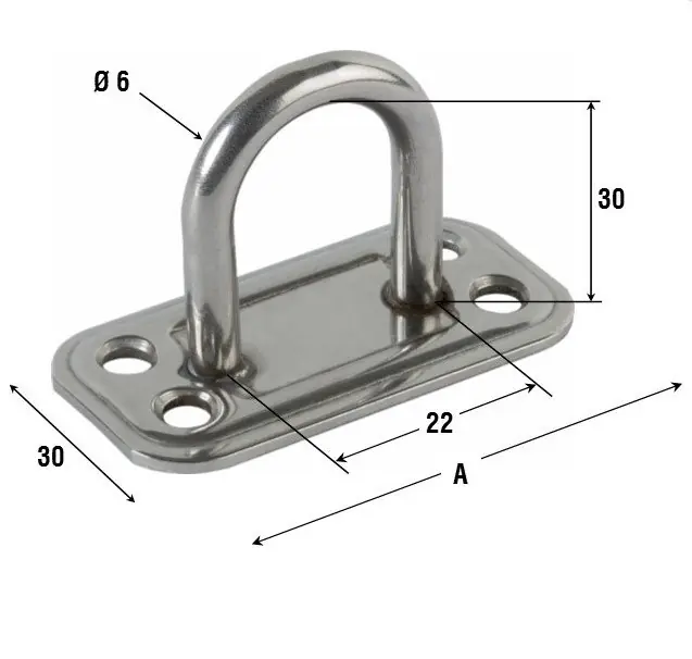 Cavallotto in acciaio inox maglia ø 6 mm Aldeghi 865IN2125 Uitverkoop