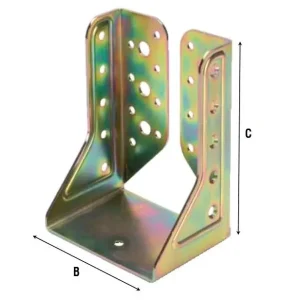 Giunzione ali interne in acciaio tropicalizzato Aldeghi 785AT - mm 80x120 Hoge Kwaliteit