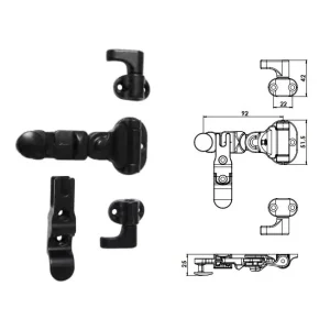 Gecertificeerd Kit spagnoletta a leva ridotta Torbel 6102080 nero RAL9005