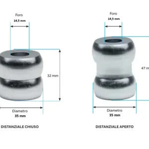 Bestseller Plebani 04 distanziale regolabile 32/47 mm zincato per fissaggio inferriate ø mm 35