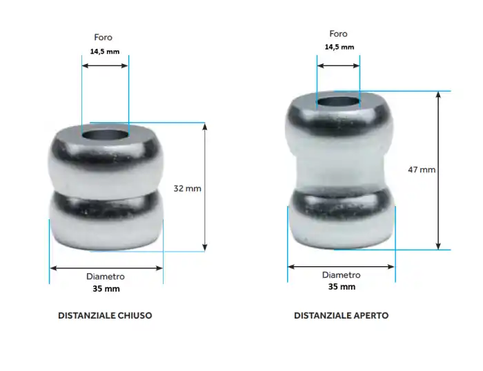 Bestseller Plebani 04 distanziale regolabile 32/47 mm zincato per fissaggio inferriate ø mm 35