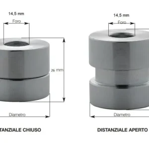 Plebani C10 distanziale cilindrico regolabile 26/36 mm per fissaggio inferriate - ø mm 25 Speciale Aanbieding