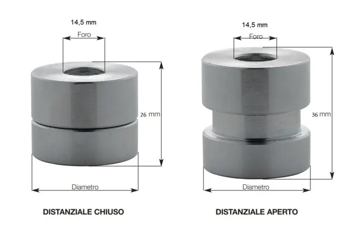 Plebani C10 distanziale cilindrico regolabile 26/36 mm per fissaggio inferriate - ø mm 25 Speciale Aanbieding