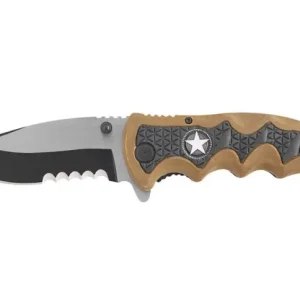 Coltello tascabile militare manico plastica cm 21 Ausonia 26190 Speciale Aanbieding