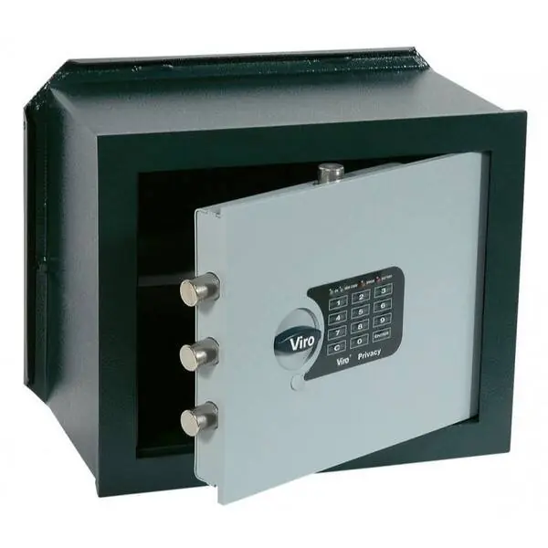 Cassaforte elettronica da incasso Viro PRIVACY 1.4373.20 (H230xL350xP205) mm r r
La cassaforte VIRO Privacy rappresenta l’eccellenza in termini di sicurezza, robustezza e tecnologia elettronica avanzata. r r
Progettata per garantire la protezione ottimale di denaro, documenti e oggetti di valore, è ideale per abitazioni, uffici e attività commerciali. r r
Dimensioni r r r r Esterne H230 x L350 x P205 mm r r Interne H215 x L335 x P156 mm r Sportello H170 x L290 mm r N. catenacci orizzontali 2 r Spessore cornice 10 mm r Spessore sportello 8 mm r Spessore cassa 2 mm r Peso 14,5 Kg r r r
Caratteristiche Meccaniche di Alta Sicurezza r r
Struttura in acciaio rinforzato r r r Cassa in acciaio da 2 mm (incasso) o 3 mm (esterno) r Sportello con spessore di 8 mm e battute antiscasso r Cornice da 10 mm con saldatura perimetrale r r r
Protezione anti-effrazione avanzata r r r Catenacci orizzontali e verticali in acciaio nichelato Ø 20 mm r Pomolo in ABS antiscivolo con anima in acciaio a rottura programmata r Cerniere rinforzate con perni in acciaio Ø 8 mm r r r
Meccanismo di sicurezza r r r Componenti interamente in acciaio, senza parti in plastica r Elettromagnete incapsulato con protezione antitrapano r Sensore ottico di apertura e chiusura senza usura meccanica r Cilindro di emergenza protetto da piastrina in acciaio temprato r r r
Caratteristiche Elettroniche Innovative r r
Alimentazione a basso consumo r r r Funziona con 4 batterie alcaline da 1,5V r Fino a 20.000 operazioni con un solo set di pile r r r
Scheda elettronica ultra-resistente r r r Protezione contro scariche elettriche ad alta tensione r Memoria non volatile il codice rimane salvato anche senza batterie r r r
Sistema di accesso intelligente r r r Combinazione da 3 a 8 cifre con 100 milioni di combinazioni possibili r Blocco automatico dopo 5 tentativi errati (15 min.) r Tastiera ADA compatibile con riferimenti Braille per non vedenti r r r
Indicatori LED r r r Verde operazione corretta o inserimento nuovo codice r Rosso errore di digitazione o batteria in esaurimento r r r
Accessori inclusi r r r Mensola portaoggetti rimovibile in acciaio verniciato r r r
La cassaforte VIRO Privacy è la scelta perfetta per chi cerca sicurezza, affidabilità e tecnologia avanzata. r r
VERSIONI DISPONIBILI r r r VIRO 4373.20 - Dimensioni esterne L230 x H350 x P205 mm r VIRO 4375.20 - Dimensioni esterne L290 x H410 x P205 mm r r
", "sku" "00516310", "brand" { "@type" "Thing", "name" "VIRO" }, "offers" { "@type" "Offer", "priceCurrency" "EUR", "price" "380.50", "itemCondition" "http //schema.org/NewCondition", "availability" "http //schema.org/InStock", "url" "https //www.toolshopitalia.it/shop/casseforti/cassaforte-elettronica-da-incasso-viro-privacy-1-4373-20-h230xl350xp205-mm", "seller" { "@type" "Organization", "name" "ToolShop Italia - Ferramenta Online" } }
} Express Levering