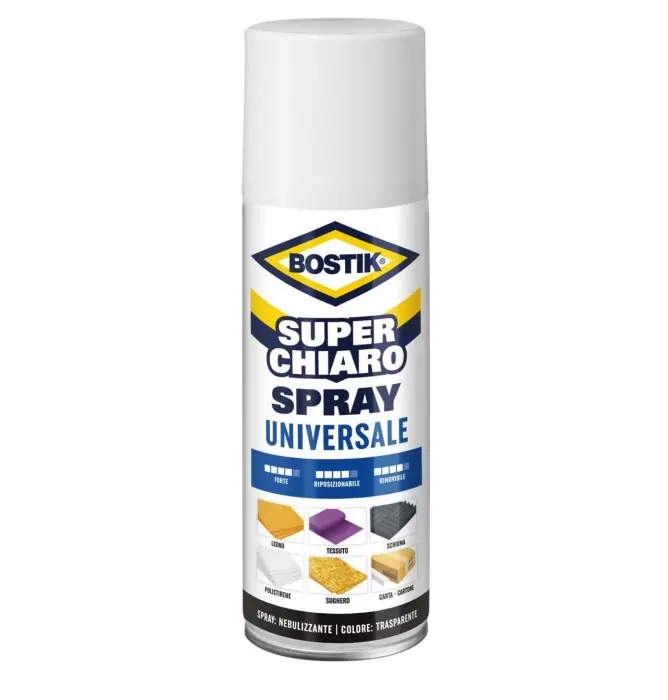 Premium Bostik Superchiaro adesivo colla spray universale trasparente 200 ml