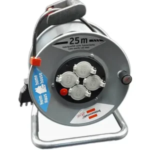Weekendaanbieding Avvolgicavo elettrico prolunga Brennenstuhl 25m 250V IP20 4 prese universali 10-16A 3x1,5mm²