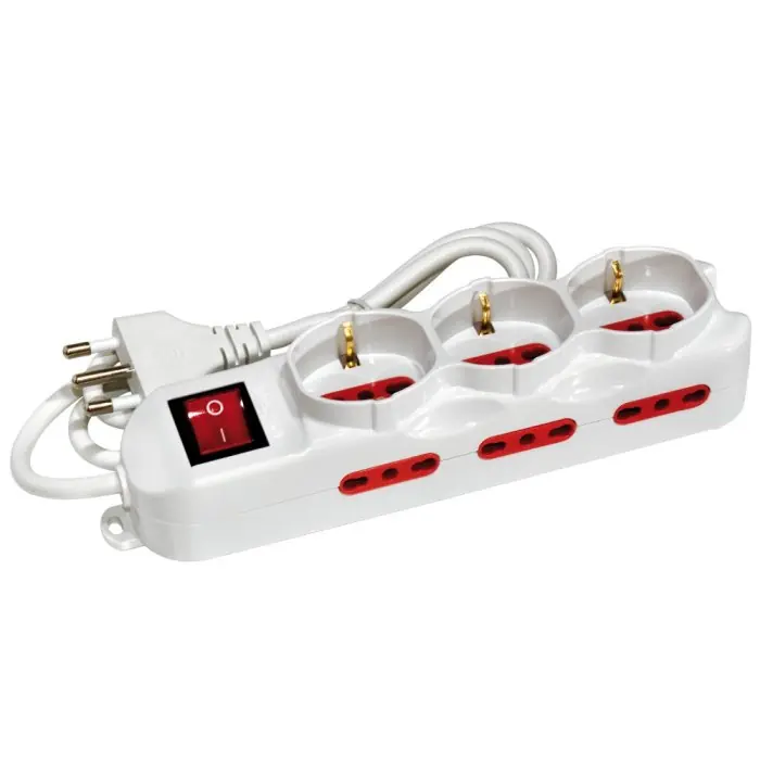 Multipresa 3 prese bipolari + 3 schuko con interruttore e cavo 16A r r r Multipresa in policarbonato r Cavo alimentazione H05VV-F 3x1.0mmq, lunghezza 1.5m r Spina annegata 2P+T 16A IMQ r Alette per il fissaggio con tasselli e /o con fascette r Costruita secondo CEI 23-57, CEI 20-20 r r r
VARIANTI COLORE DISPONIBILI r r r RL 5129 - Bianca r RL 5129.N - Nera r r
", "sku" "09708518", "brand" { "@type" "Thing", "name" "TOOLSHOP ITALIA" }, "offers" { "@type" "Offer", "priceCurrency" "EUR", "price" "15.60", "itemCondition" "http //schema.org/NewCondition", "availability" "http //schema.org/OutOfStock", "url" "https //www.toolshopitalia.it/shop/elettricita-elettronica/multipresa-3-prese-bipolari-3-schuko-con-interruttore-16a-bianco", "seller" { "@type" "Organization", "name" "ToolShop Italia - Ferramenta Online" } }
} Finale Uitverkoop