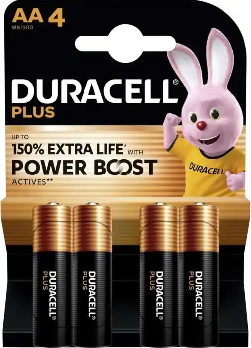 Shop Nu Batterie Alcaline Duracell Plus POWER BOOST AA Stilo 1,5V MN1500 - 4 pezzi