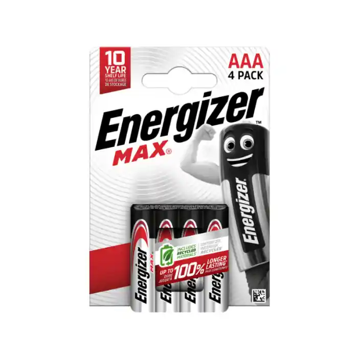 Merkproduct ENERGIZER MAX AAA - 4 batterie Mini Stilo LR3 alcaline 1,5V