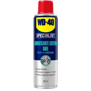 WD-40 BIKE lubrificante universale catena bicicletta per tutte le condizioni 250ml r r r Questa formula al PTFE fornisce un’eccellente lubrificazione sia in condizioni asciutte che umide, riducendo l’attrito e l’usura della catena. r Penetra nelle giunture della catena e, dopo l’asciugatura, lascia una pellicola protettiva duratura che aiuta a prevenire la corrosione. r WD-40 BIKE è idoneo a molteplici applicazioni, tra cui cambio, cavi e leve. r r r
Caratteristiche r r r Eccellente lubrificazione in ogni condizione meteorologica r Rende il cambio più morbido r Previene usura e ruggine r r r
RACCOMANDATO PER r r r CATENA r CAMBIO r LEVE r GRUPPO RAPPORTI r r r
CONSIGLIO 1 r
Agitare bene il prodotto e direzionare la freccia della valvola in corrispondenza del punto blu. Applicate WD-40 BIKE Lubrificante Catena per tutte le condizioni direttamente sulla superficie da trattare. r r
CONSIGLIO 2 r
Grazie alla cannuccia preinserita, potrete applicare il prodotto con precisione. Per una performance ottimale, attendere qualche minuto che il solvente evapori. r
", "sku" "09690189", "brand" { "@type" "Thing", "name" "WD-40" }, "aggregateRating" { "@type" "AggregateRating", "ratingValue" "5.00", "reviewCount" "1" }, "offers" { "@type" "Offer", "priceCurrency" "EUR", "price" "9.60", "itemCondition" "http //schema.org/NewCondition", "availability" "http //schema.org/InStock", "url" "https //www.toolshopitalia.it/shop/lubrificanti-e-detergenti/wd40-bike-lubrificante-universale-catena-bicicletta-250ml", "seller" { "@type" "Organization", "name" "ToolShop Italia - Ferramenta Online" } }
} Voordeelprijs