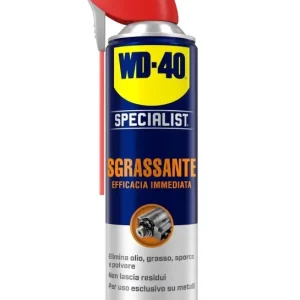 Snelle Levering WD-40 sgrassante spray efficacia immediata 500ml r r r Lo Sgrassante Efficacia Immediata WD-40 Specialist, con la sua formula a base di solvente, rimuove rapidamente grasso, olio e sporco senza lasciare alcun residuo. r Agisce immediatamente e al solo contatto. r Può essere usato su varie superfici, comprese quelle di metallo, e sui pavimenti. r r r r r
RACCOMANDATO PER r r r Motori, cerchioni, utensili, superfici di lavoro, equipaggiamento nautico, montacarichi e sollevatori, cappe aspiranti, presse, pavimenti, macchinari industriali... r r r
INFORMAZIONI FISICO-CHIMICHE r r r Schede tecniche di sicurezza scaricabili dal sito www.wd40.it o www wd40 it r Colore Bianco chiaro r Temperatura di utilizzo Ambiente r Densità relativa (liquido) 0.77 - 0.78 r Rimozione Terra (ASTM D4488-A3) Saturato 6.5; sfregato 50.7 r Rimozione Terra (ASTM D4488-A5) Saturato 73.1; sfregato 95.1 r r
", "sku" "09662209", "brand" { "@type" "Thing", "name" "WD-40" }, "aggregateRating" { "@type" "AggregateRating", "ratingValue" "5.00", "reviewCount" "5" }, "offers" { "@type" "Offer", "priceCurrency" "EUR", "price" "12.95", "itemCondition" "http //schema.org/NewCondition", "availability" "http //schema.org/InStock", "url" "https //www.toolshopitalia.it/shop/lubrificanti-e-detergenti/wd40-sgrassante-spray-efficacia-immediata-500ml", "seller" { "@type" "Organization", "name" "ToolShop Italia - Ferramenta Online" } }
}
