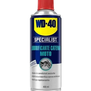 Populair Lubrificante spray catena moto WD-40 Specialist 400 ml (condizioni asciutte) r r r Questo prodotto fornisce una lubrificazione e lunga durata per la vostra catena ed è compatibile con anelli O,X,Z. r La sua azione prolungata lo rende particolarmente adatto per condizioni asciutte. r Asciuga rapidamente e fornisce eccezionali proprietà anti-schizzo. r Un utilizzo regolare aiuta ad ottimizzare la performance e la durata della vostra catena. r r r
Vantaggi del Prodotto r r r Eccezionali proprietà anti-schizzo r Lubrificazione a lunga durata r Ideale per condizioni asciutte r r r
Raccomandato Per r r r Catene r Sistemi di trasmissione r Anelli O,X,Z r r
", "sku" "09704404", "brand" { "@type" "Thing", "name" "WD-40" }, "aggregateRating" { "@type" "AggregateRating", "ratingValue" "5.00", "reviewCount" "3" }, "offers" { "@type" "Offer", "priceCurrency" "EUR", "price" "13.30", "itemCondition" "http //schema.org/NewCondition", "availability" "http //schema.org/InStock", "url" "https //www.toolshopitalia.it/shop/lubrificanti-e-detergenti/lubrificante-spray-catena-moto-wd-40-specialist-400-ml", "seller" { "@type" "Organization", "name" "ToolShop Italia - Ferramenta Online" } }
}