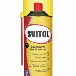 Svitol lubrificante multifunzione sbloccante spray 400 ml r r
Applicazione l‘esclusiva multifunzionalità lo rende l‘alleato sicuro e indispensabile nelle mille occasioni d‘uso quotidiane dall‘industria all‘autoriparazione, dalla casa al giardino, dallo sport alla nautica, dal lavoro al fai da te. r r
Prodotto multiuso studiato per risolvere i problemi di sbloccaggio, lubrificazione, protezione di tutte le superfici metalliche in officina, casa, auto, fai da te e durante ogni genere di lavoro. Il nuovo erogatore a doppia azione, con cannuccia e diffusione a rosa larga, offre un‘ottima ergonomia grazie al design con ampio tasto e sicura di utlizzo. Erogazione a 360°. L‘intero prodotto è fatto in Italia. In ognuna delle sue funzioni raggiunge prestazioni eccellenti che lo portano a garantire l’uso in diversi campi di applicazione manutenzione industriale, ripristino funzionalità, elettromeccanica, ecc. r r
Dati tecnici r r
Lubrificante oli sintetici, additivi antiusura e friction modifier riducono il coefficiente di attrito, conferendo al prodotto ottime proprietà antifatica e antiusura. r r
Sbloccante ha una forte capacità imbibente che permette di penetrare nella struttura della ruggine, ammorbidendola e disgregandola grazie alla sua elevata capillarità e bassa tensione superficiale. r r
Protettivo forma un sottile film altamente protettivo sui metalli, impedendo la formazione di ruggine e preservando per lungo tempo dalla corrosione. r
Idroespellente penetra in profondità, scioglie sporco e grassi, elimina ogni forma di umidità che potrebbe causare dissipazioni di corrente. Capacità dielettrica 52 Kv. r
Confezione bombola spray 400 ml r
", "sku" "09776913", "brand" { "@type" "Thing", "name" "SVITOL" }, "offers" { "@type" "Offer", "priceCurrency" "EUR", "price" "6.10", "itemCondition" "http //schema.org/NewCondition", "availability" "http //schema.org/InStock", "url" "https //www.toolshopitalia.it/shop/lubrificanti-e-detergenti/svitol-lubrificante-multifunzione-sbloccante-spray-ml-400", "seller" { "@type" "Organization", "name" "ToolShop Italia - Ferramenta Online" } }
} Koopje