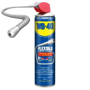 WD40 FLEXIBLE lubrificante sbloccante universale spray ml600 con cannuccia flessibile r r r con cannuccia flessibile per raggiungere i punti più difficili r r r
Vantaggi del Prodotto r r r Elimina l’umidità dai cortocircuiti e previene la ruggine r Penetra rapidamente per capillarità nelle minime porosità del metallo, attraversando così ruggine e strato corrosivo. r Lubrifica i meccanismi in modo pulito senza attirare polvere e sporcizia. Rimuove macchie di catrame, grasso e colla. r Protegge le superfici di metallo non porose da ruggine e corrosione. r Facile da usare r r r
Raccomandato Per r r r Attrezzature da giardinaggio r Terminali di batteria r Candele r Telai per biciclette r Serrature e cerniere r Circuiti di accensione r Motori r Cerchi in lega r Marmitte r r
", "sku" "09719354", "brand" { "@type" "Thing", "name" "WD-40" }, "aggregateRating" { "@type" "AggregateRating", "ratingValue" "5.00", "reviewCount" "1" }, "offers" { "@type" "Offer", "priceCurrency" "EUR", "price" "15.70", "itemCondition" "http //schema.org/NewCondition", "availability" "http //schema.org/InStock", "url" "https //www.toolshopitalia.it/shop/lubrificanti-e-detergenti/wd40-flexible-sbloccante-universale-spray-ml600", "seller" { "@type" "Organization", "name" "ToolShop Italia - Ferramenta Online" } }
} Bestseller
