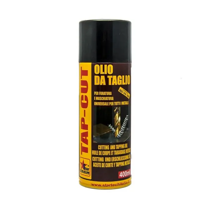 Exclusieve Aanbieding Olio da taglio spray per foratura maschiatura TAP-CUT 400ml r r r Olio intero di qualità superiore per lavorazioni meccaniche di maschiatura, filettatura, filettatura a pettine di materiali ferrosi e non ferrosi ad alta e media lavorabilità, acciai legati , leghe di nickel, alluminio, anticorodal, leghe bianche in genere. r TAP CUT è formulato con oli altamente raffinati e speciali additivi solforati inattivi che garantiscono eccellenti proprietà anti saldanti, antiusura, assicurando ottime finiture delle superfici lavorate, e lunga durata dei taglienti. r r
", "sku" "09667334", "brand" { "@type" "Thing", "name" "STARTECH" }, "offers" { "@type" "Offer", "priceCurrency" "EUR", "price" "4.30", "itemCondition" "http //schema.org/NewCondition", "availability" "http //schema.org/InStock", "url" "https //www.toolshopitalia.it/shop/lubrificanti-e-detergenti/olio-da-taglio-spray-per-foratura-maschiatura-tap-cut-400ml", "seller" { "@type" "Organization", "name" "ToolShop Italia - Ferramenta Online" } }
}