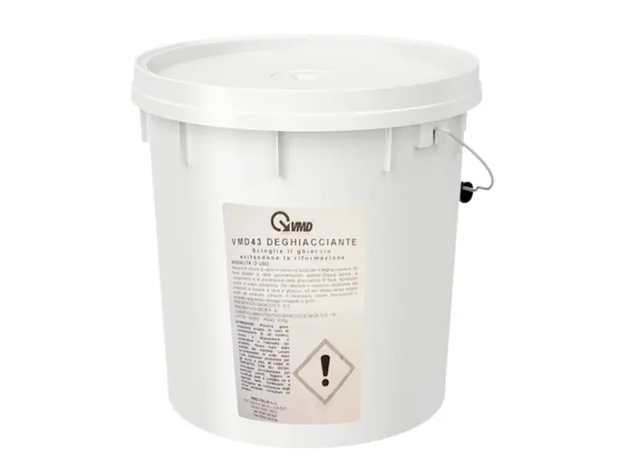 Deghiacciante a scaglie kg 10 per pavimentazioni VMD43 L r r r E’ una miscela di sali di moderna concezione ad altissima resa da utilizzarsi per il trattamento delle pavimentazioni in occasione di ghiacciate e innevate. r Può essere utilizzato a scopo preventivo o in occasione di eventi atmosferici già avvenuti. r La grande quantità di calore che si sviluppa utilizzando questi sali ha effetto immediato, creando un notevole vantaggio agli operatori; r r r
MODALITA’ D’USO RACCOMANDATE r r r È consigliabile procedere a spargimenti preventivi dei fondenti non appena si prevedono precipitazioni nevose o drastici abbassamenti della temperatura, che potrebbero portare alla formazione di stratificazioni ghiacciate nei r piazzali, parcheggi, passaggi pedonali, marciapiedi, tutte le superfici dove transitano pedoni e autoveicoli. r L’aggressione alle pavimentazioni stradali, alle infrastrutture (in metallo, giunti, protezioni laterali, segnaletica, ecc.) è ridotta al minimo. r r
", "sku" "09730724", "brand" { "@type" "Thing", "name" "VMD" }, "offers" { "@type" "Offer", "priceCurrency" "EUR", "price" "50.25", "itemCondition" "http //schema.org/NewCondition", "availability" "http //schema.org/InStock", "url" "https //www.toolshopitalia.it/shop/lubrificanti-spray-tecnici/deghiacciante-a-scaglie-kg-10-per-pavimentazioni-vmd43-l", "seller" { "@type" "Organization", "name" "ToolShop Italia - Ferramenta Online" } }
} Dagaanbieding
