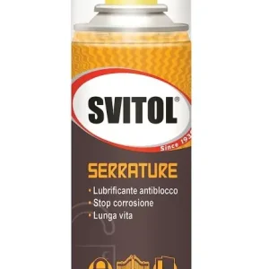 Superprijs Lubrificante spray anticorrosivo Svitol Serrature r r r Prodotto lubrificante ed anticorrosivo indicato per manutenzione di serrature e meccanismi delle porte come cilindri, pistoncini, scrocchi, deviatori, cremagliere e altro. r Per manutenzione serrature e meccanismi porte r Non cola r Ottimo come antiruggine r Antiattrito e antigrippante r Protegge da gelo, salsedine e nebbia r Con PTFE per prestazioni professionali r r r
FORMATI DISPONIBILI r r r SVITOL 2335 - bomboletta 50ml r SVITOL 2349 - bomboletta 180ml r r r
LUBRIFICANTE Le proprietà lubrificanti del PTFE contribuiscono a mantenerne l’efficienza nel tempo, sia nel caso di frequente utilizzo (azione antiusura) che sporadico (azione antigrippante). r r
ANTICORROSIVO Ottime capacità antiruggine. Ideale per difendere Serrature, cerniere, porte, cancelli, basculanti e lucchetti esposti a condizioni atmosferiche particolarmente gravose come forte umidità, nebbia, salsedine. r
", "sku" "09719514", "brand" { "@type" "Thing", "name" "SVITOL" }, "offers" { "@type" "Offer", "priceCurrency" "EUR", "price" "4.65", "itemCondition" "http //schema.org/NewCondition", "availability" "http //schema.org/InStock", "url" "https //www.toolshopitalia.it/shop/lubrificante-spray-anticorrosivo-svitol-serrature-ml-50", "seller" { "@type" "Organization", "name" "ToolShop Italia - Ferramenta Online" } }
}